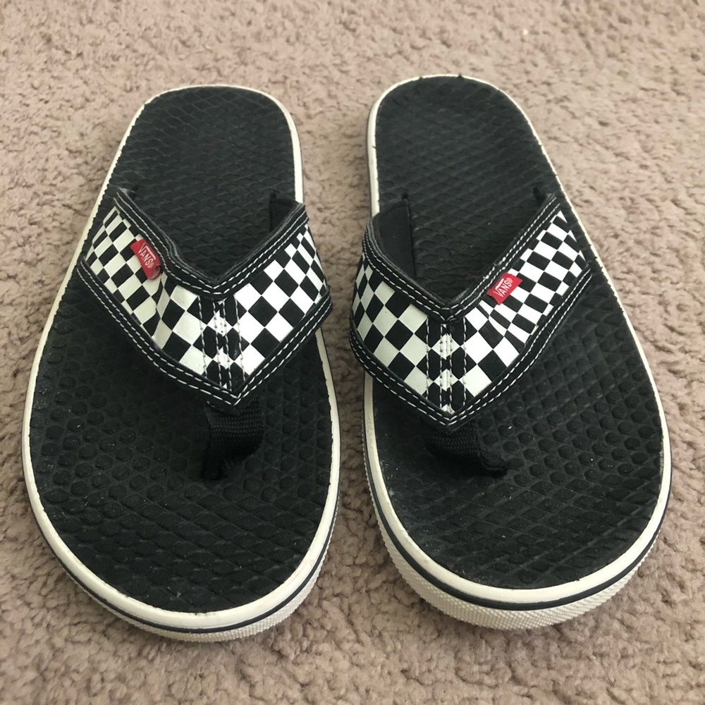 Vans Checkered Mens Flip Flops Sz 9 Great Shape!